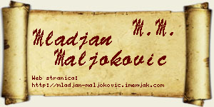 Mlađan Maljoković vizit kartica